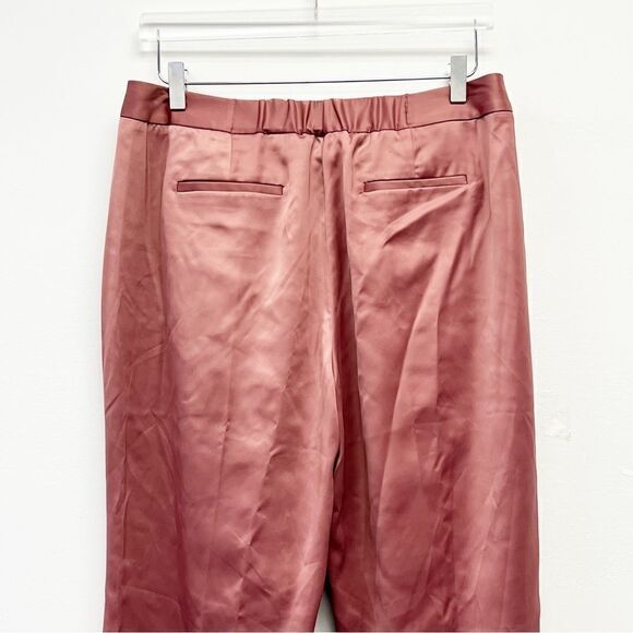 Tahari Arthur S. Levine Satin Straight-Leg Pants, Size 14P Beyond Rose NWOT - Picture 7 of 13